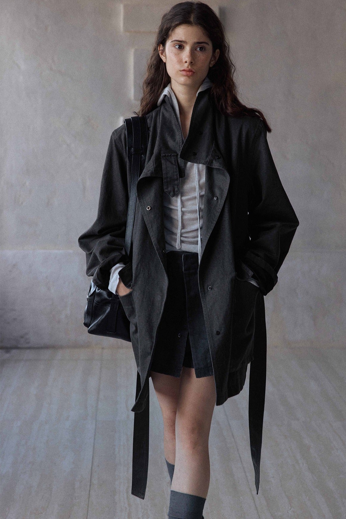 Cotton blend cozy crinkle style suede jacket
