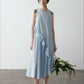 100% cotton ruffled design sleeveless dress | 4 color