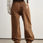Cotton straight-leg frayed hem distressed jeans | 3 color