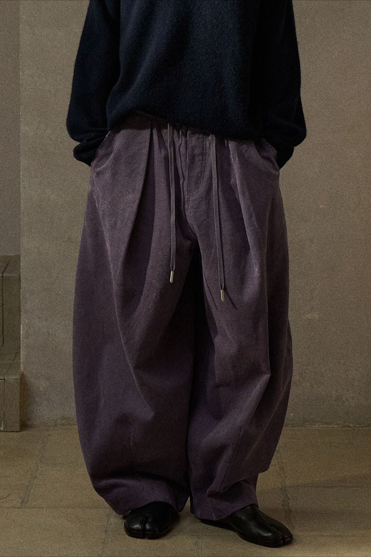 Pantalones de pana de pernera extra ancha de mezcla de algodón | 4 colores