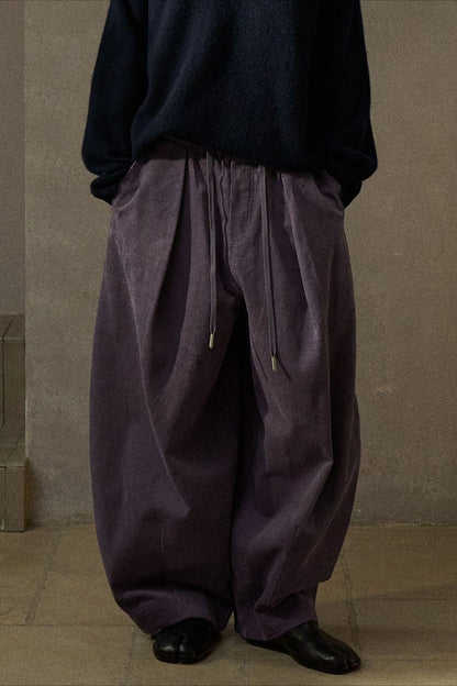 Pantalones de pana de pernera extra ancha de mezcla de algodón | 4 colores