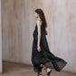 Irregular hem V-neck flowy dress | 2 color