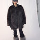 Faux fur mid-length soft drape coat | 2 color