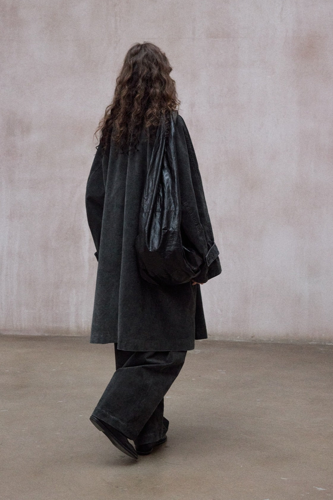 Cotton blend relaxed-fit corduroy coat | 2 color