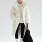 Cocoon-shape stand collar down coat | 2 color