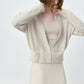 Large V-neck buttoned waist sweater | 2 color