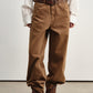 Cotton straight-leg frayed hem distressed jeans | 3 color