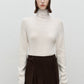 Wool blend seamless knit knitwear | 3 color