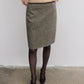 Sheep wool blend retro-inspired corduroy skirt | 2 color