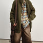 Chunky knit horn buttons mid-length cardigan | 4 color