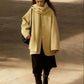 Wool blend double-faced mid-length coat | 3 color