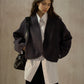 Wool-alpaca structured fit cropped jacket | 4 color