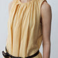 Lyocell blend pleated neck sleeveless dress | 3 color