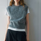 Alpaca blend minimalist cropped vest | 4 color