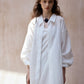 Cotton blend textured and sheer loose shirt | 3 color