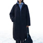 Paper-like textured stand-collar down coat | 3 color