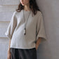 Wool containing loose-fit soft short-sleeve sweater | 3 color