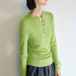 Wool blend fit henley collar knitwear | 5 color