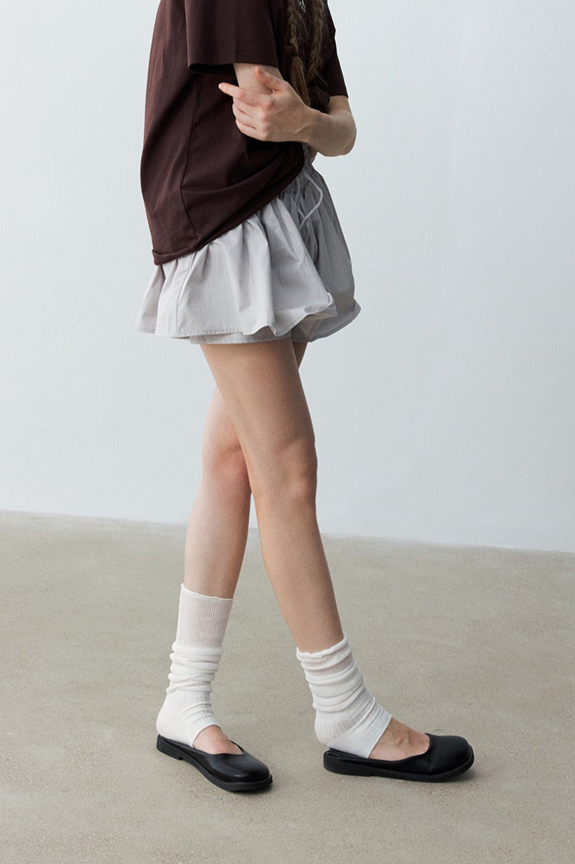 Cotton blend cute mini skirt pants | 4 color