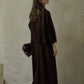Wool blend straight back ribbon dress | 3 color
