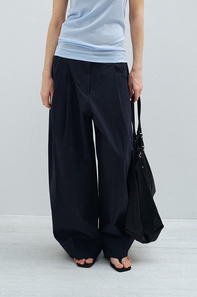 100% cotton wide-leg pants | 3 color