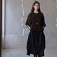Wool containing loose-fit soft short-sleeve sweater | 3 color