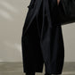 "Ohmi Bleach" cotton cocoon pants with waist-cinch bag | 2 color