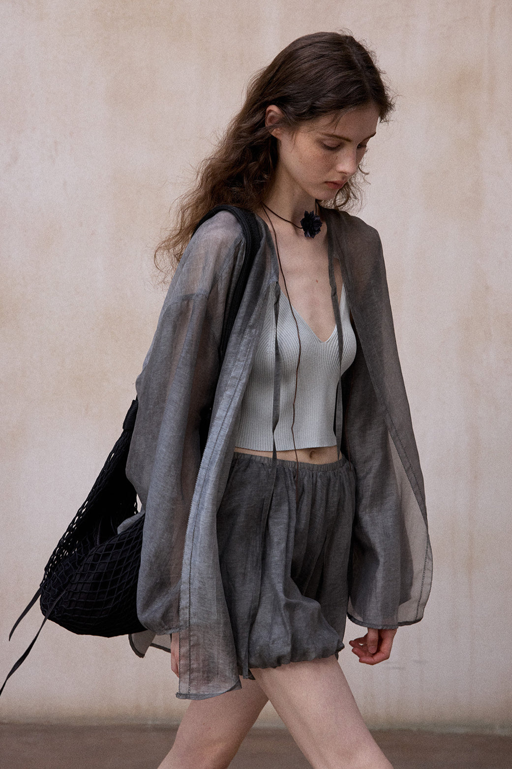 Lyocell blend sheer lightweight airy top | 4 color