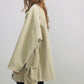 Mid-length contrasting collar jacket | 2 color