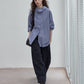 Cotton blend cocoon shape lace waist loose pants | 5 color