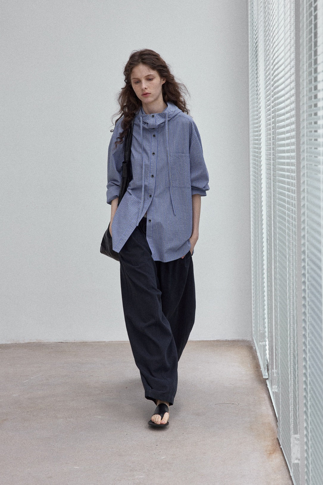 Cotton blend cocoon shape lace waist loose pants | 5 color