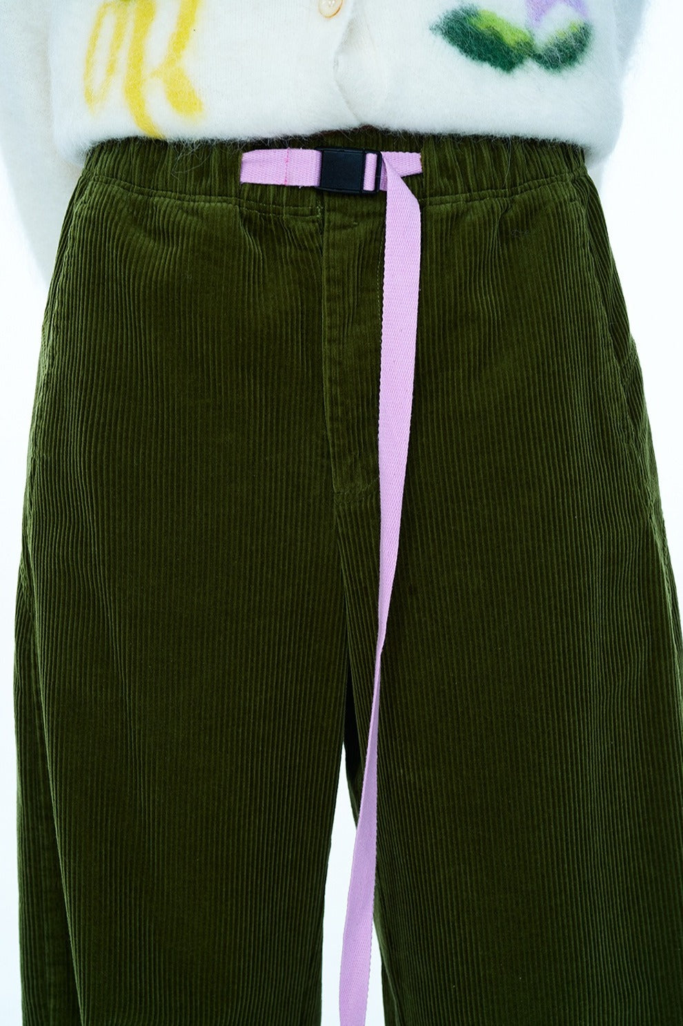 100% cotton relaxed-fit corduroy pants | 4 color