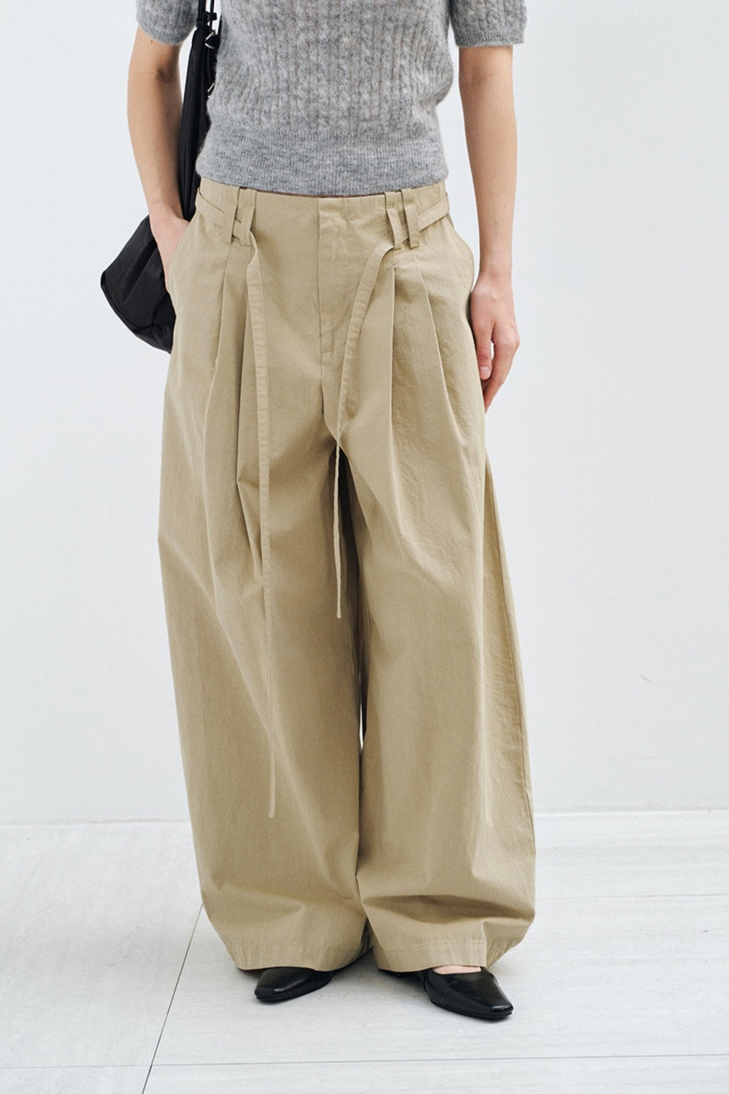 Pantalón ancho con forma de arco 100% algodón | 3 colores