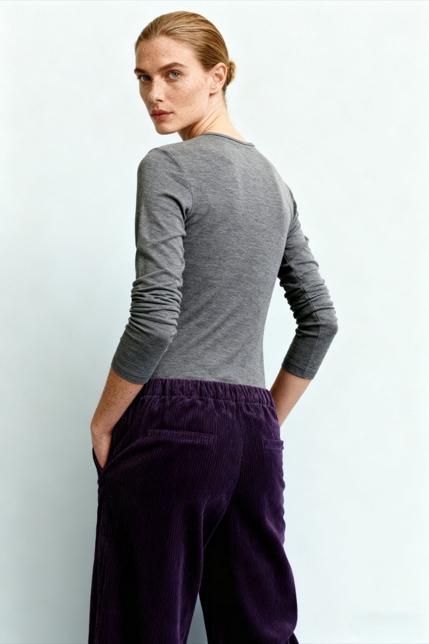 Wool blend soft fit base knitwear | 2 color
