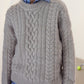 100% wool chunky cable knit sweater | 3 color