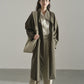 Stand up collar raglan sleeves trench coat | 2 color