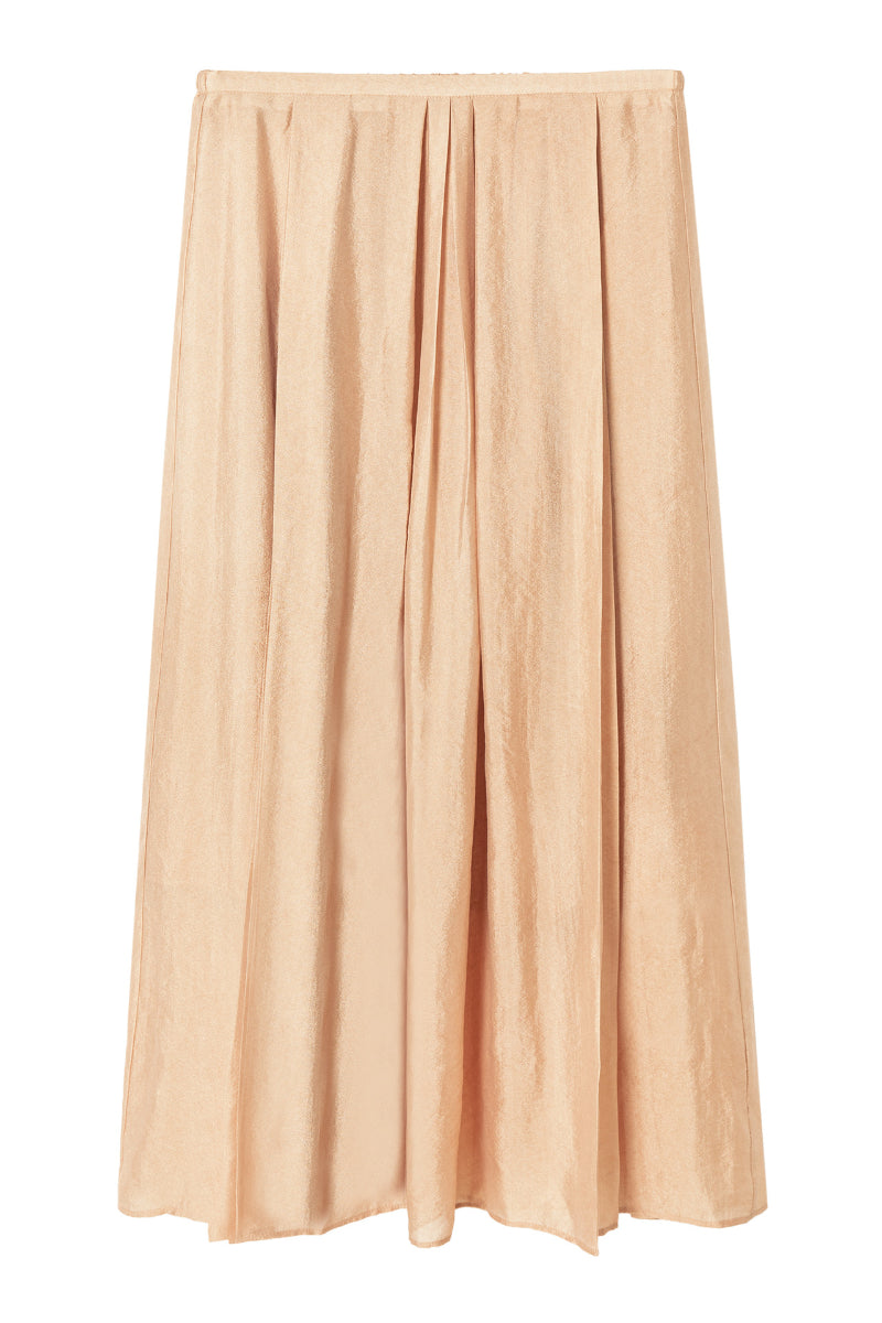 Viscose blend sheen HEM skirt | 3 color