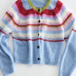 Wool and mohair cozy stripped sweater cardigan | 3 color