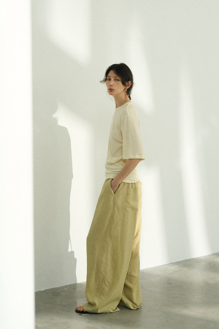 Lyocell drape wide leg pants | 4 color