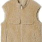 100% wool plush feel warm vest | 2 color