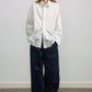 100% cotton mid-length lace trim hem shirt | 3 color