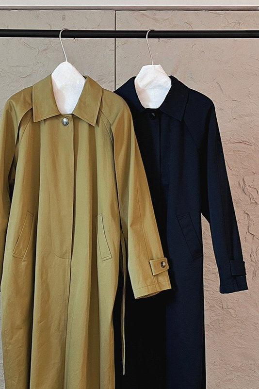 Trench-coat ample 100% coton | 2 couleurs