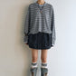 Wool blend oversized striped knitwear | 5 color
