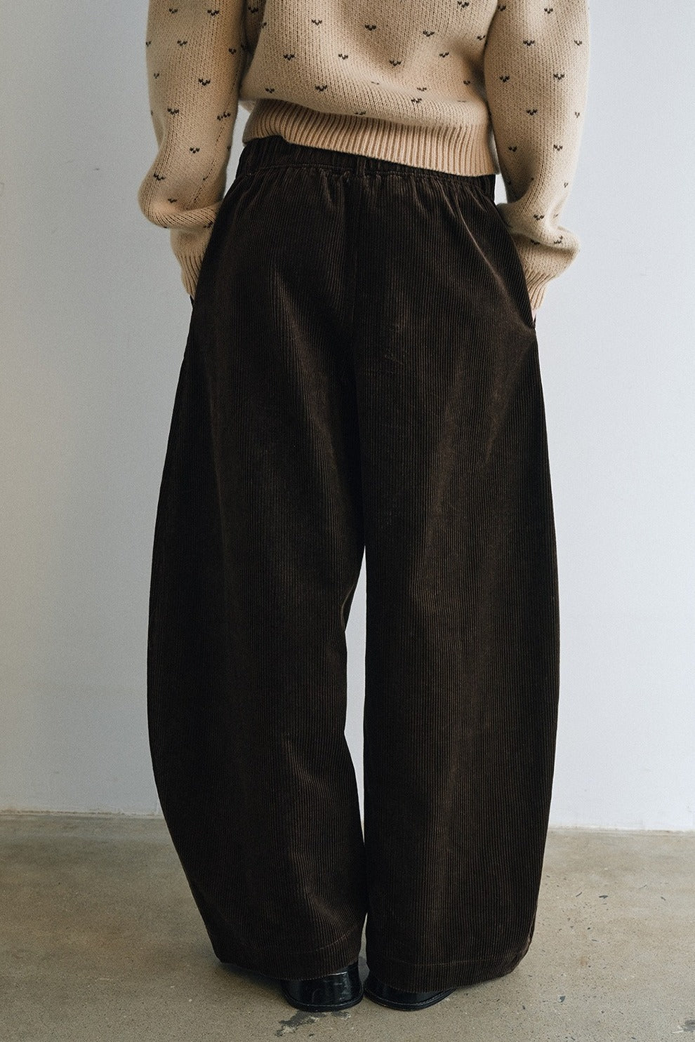 100% cotton ultra-loose fit banana shape corduroy pants | 5 color