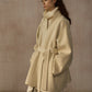 Wool-silk-angora double-faced fabric robe stule coat | 3 color