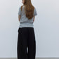 Lyocell-cotton lantern shape relaxed-fit pants | 6 color