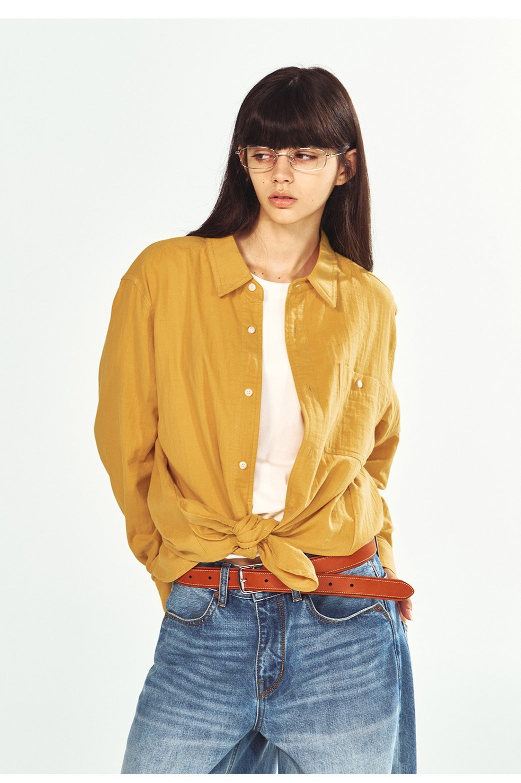 Cotton gauze weave oversized blouse | 4 color