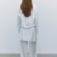Cotton blend cropped elastic waist shirt jacket | 3 color