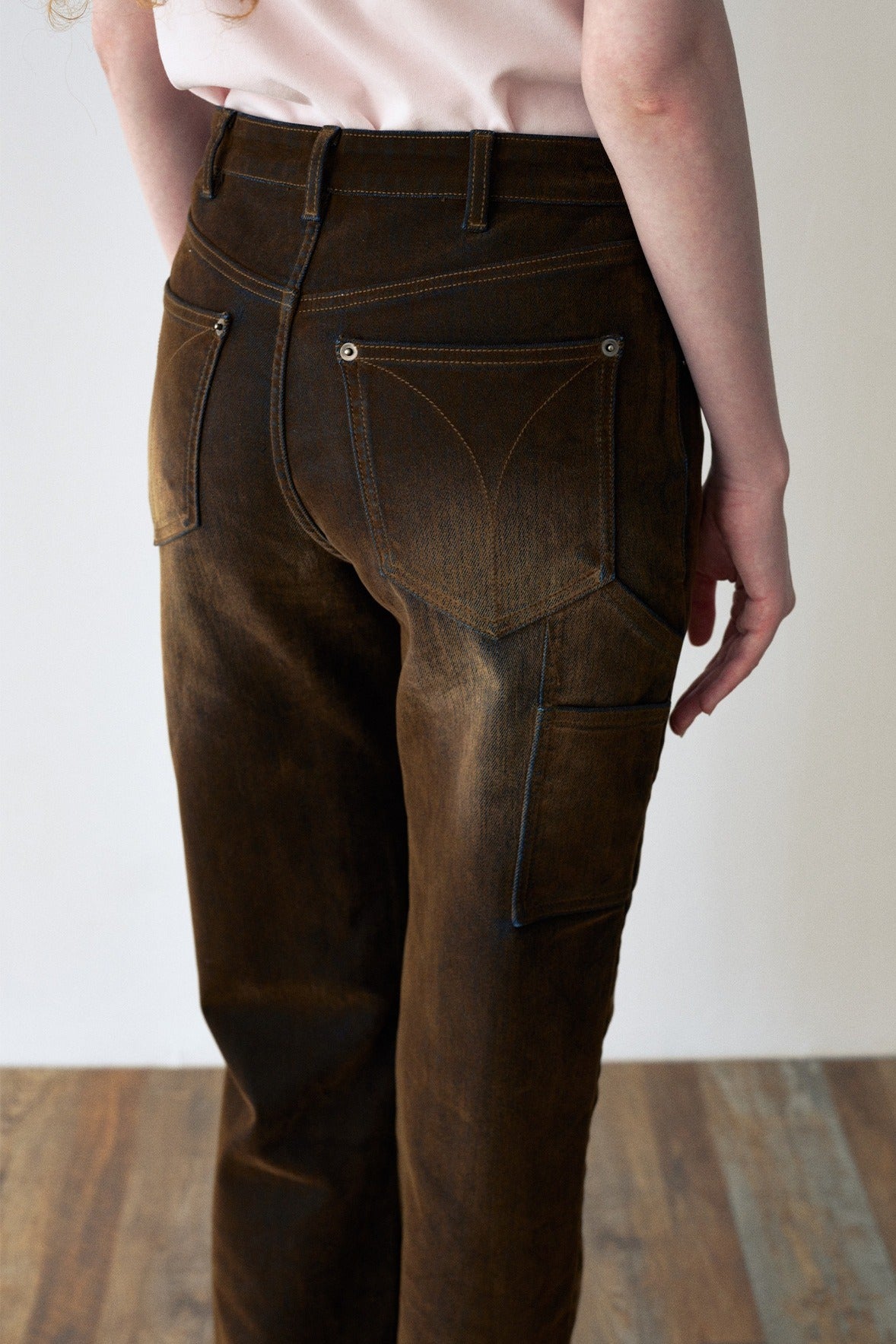 Cotton blend vintage high-waisted jeans | 2 color