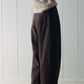 Cotton blend clean-fit silhouetted casual pants | 3 color